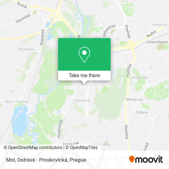 Карта Mol, Ostrava - Proskovická