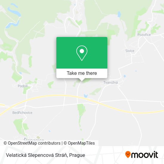 Velatická Slepencová Stráň map