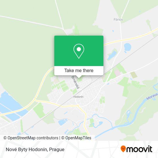Nové Byty Hodonín map