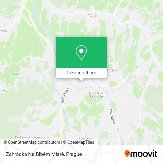 Zahrádka Na Blbém Místě map