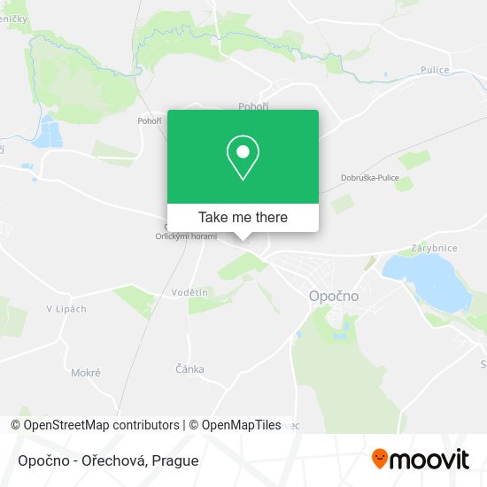 Opočno - Ořechová map