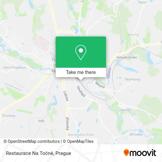Карта Restaurace Na Točně