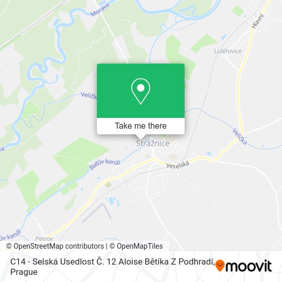 C14 - Selská Usedlost Č. 12 Aloise Bětíka Z Podhradí map
