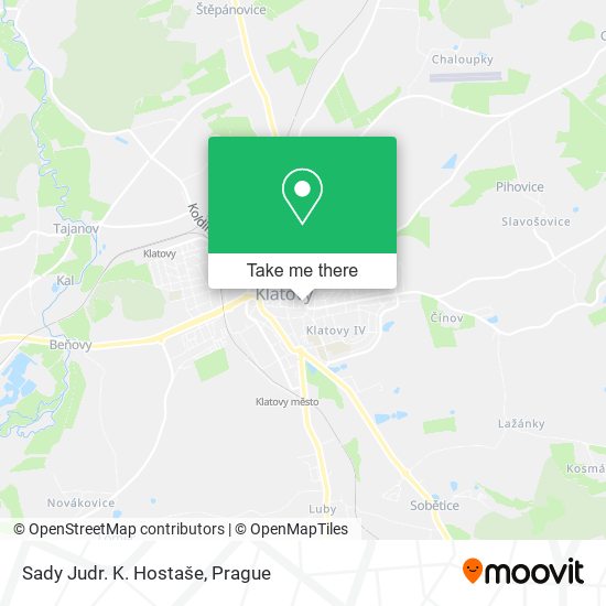 Sady Judr. K. Hostaše map