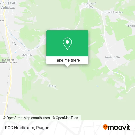 Карта POD Hradiskem