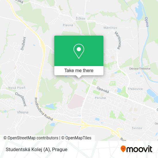 Studentská Kolej (A) map