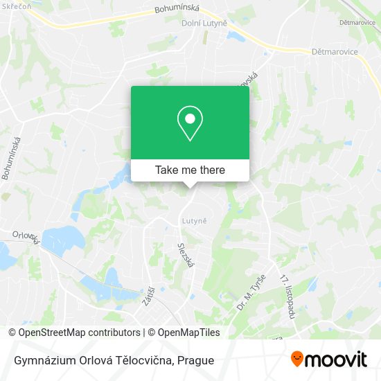 Gymnázium Orlová Tělocvična map