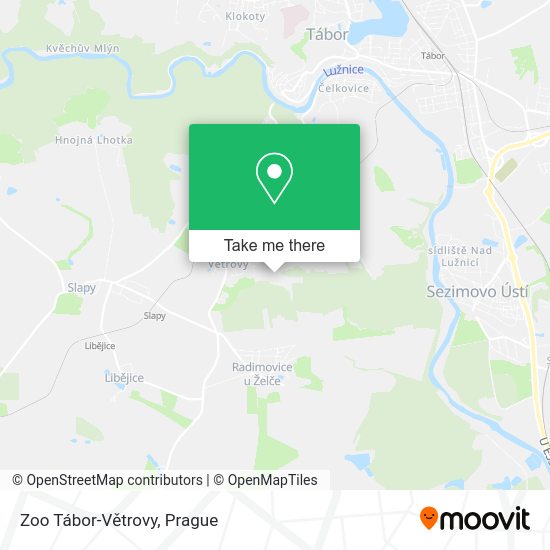 Zoo Tábor-Větrovy map