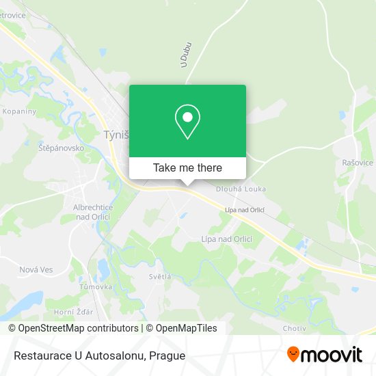 Карта Restaurace U Autosalonu