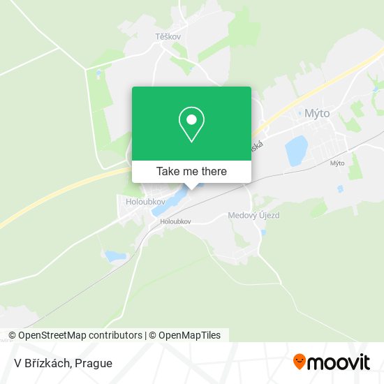 V Břízkách map