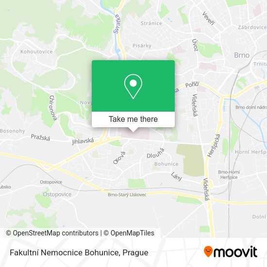 Fakultní Nemocnice Bohunice map