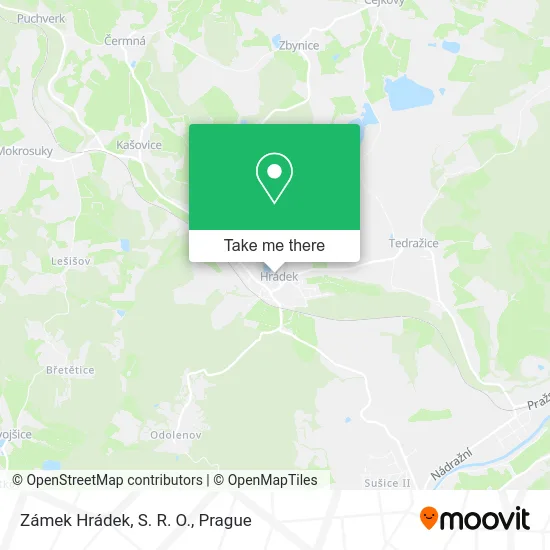 Карта Zámek Hrádek, S. R. O.