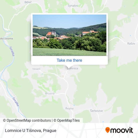 Карта Lomnice U Tišnova