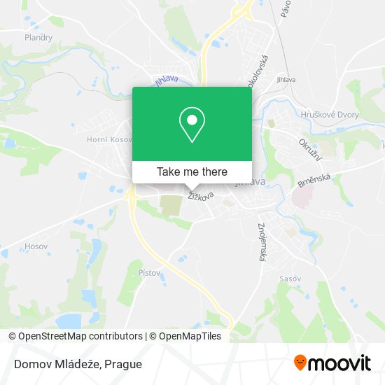 Карта Domov Mládeže