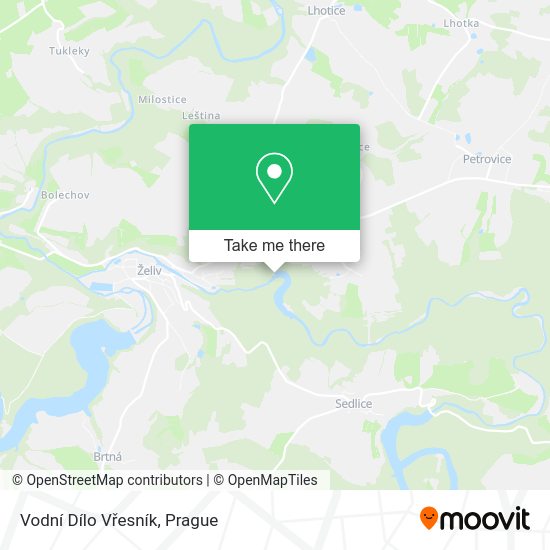 Vodní Dílo Vřesník map