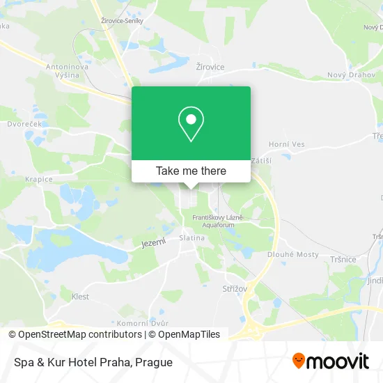 Карта Spa & Kur Hotel Praha