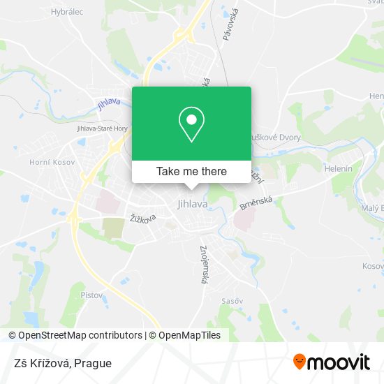 Zš Křížová map