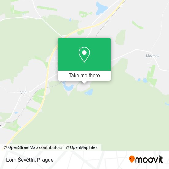 Lom Ševětín map