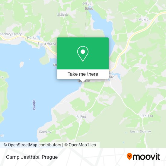 Camp Jestřábí map