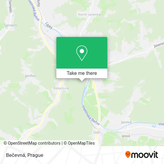 Карта Bečevná