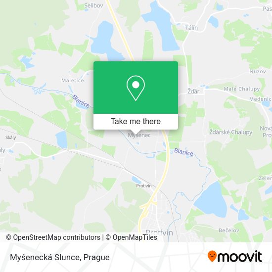 Карта Myšenecká Slunce