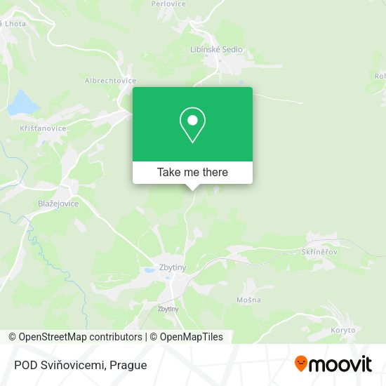 POD Sviňovicemi map