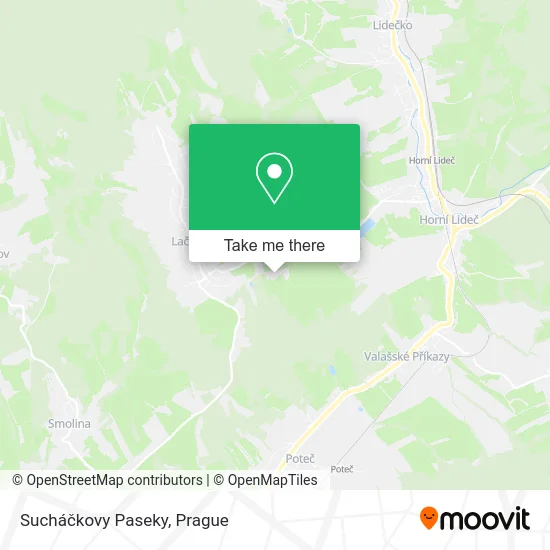 Карта Sucháčkovy Paseky
