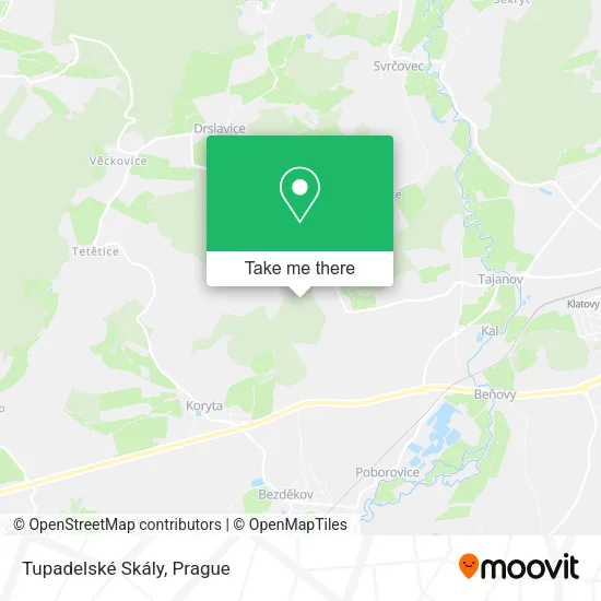 Карта Tupadelské Skály