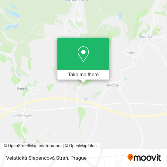 Карта Velatická Slepencová Stráň