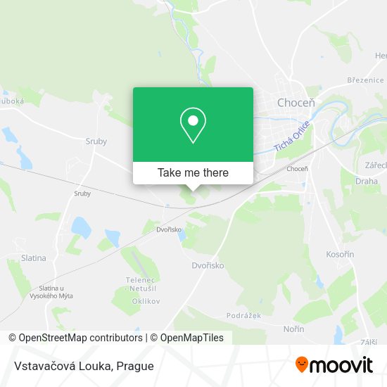 Карта Vstavačová Louka