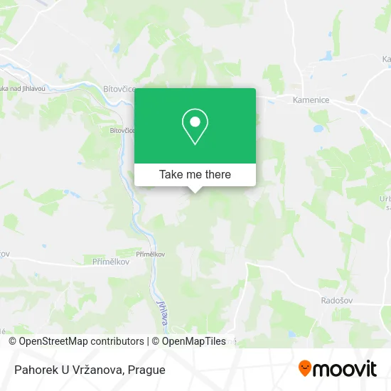 Карта Pahorek U Vržanova