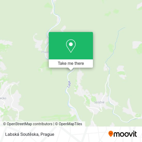 Карта Labská Soutěska