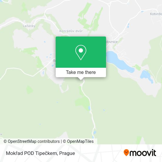 Mokřad POD Tipečkem map