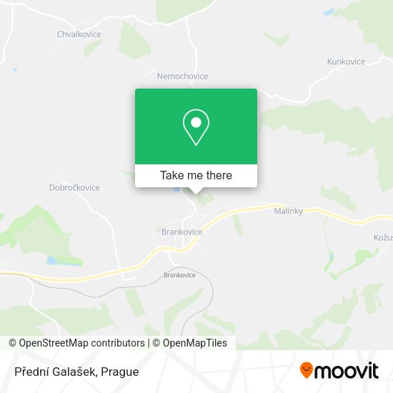 Přední Galašek map