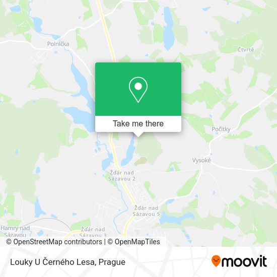 Louky U Černého Lesa map