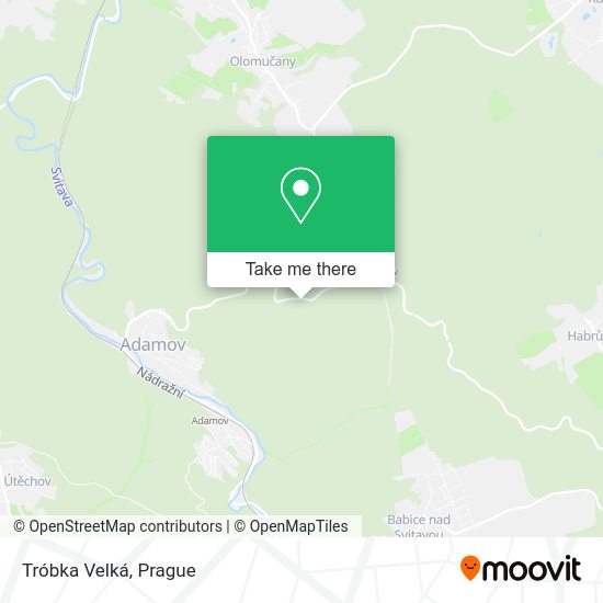 Tróbka Velká map