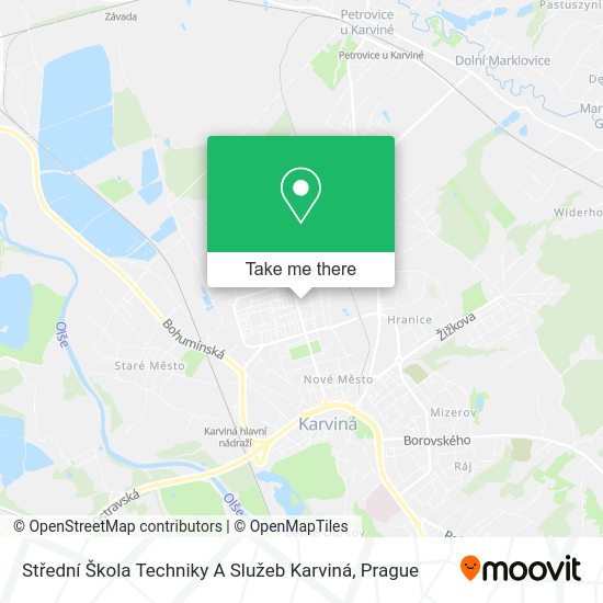Střední Škola Techniky A Služeb Karviná map