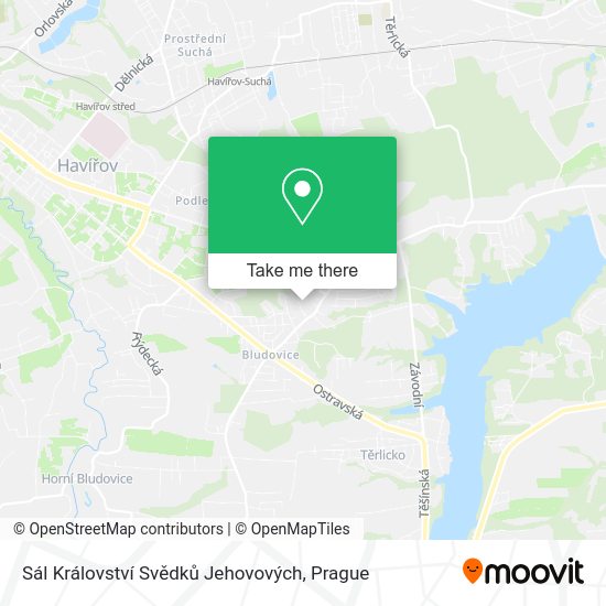 Sál Království Svědků Jehovových map