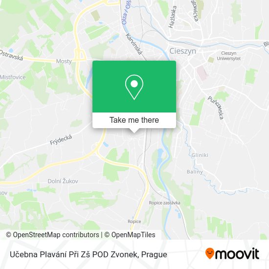 Učebna Plavání Při Zš POD Zvonek map