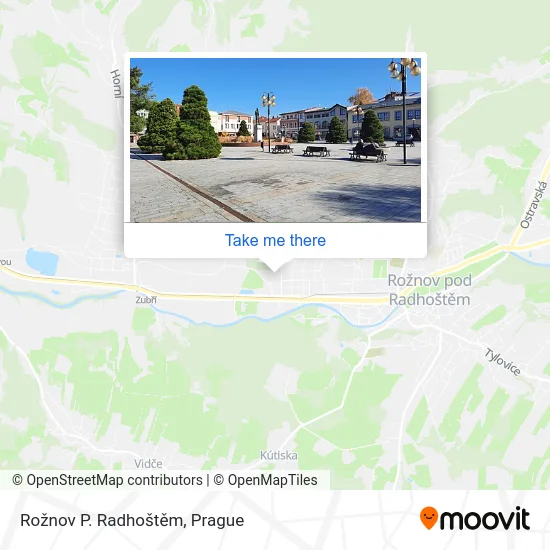 Карта Rožnov P. Radhoštěm