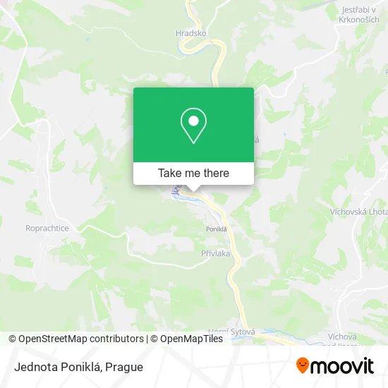 Карта Jednota Poniklá