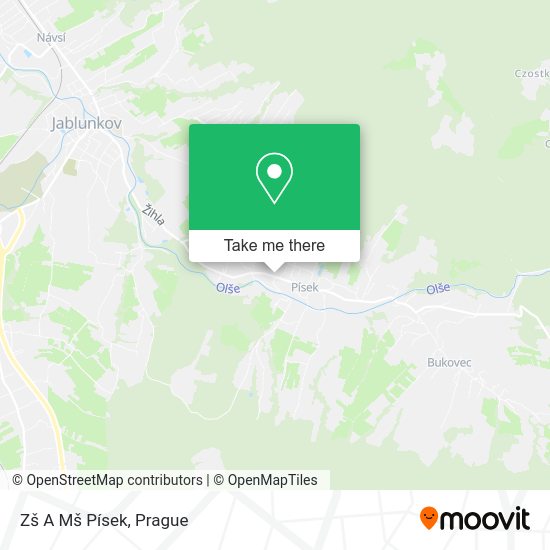 Zš A Mš Písek map