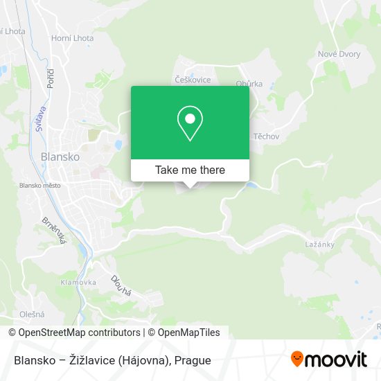 Blansko – Žižlavice (Hájovna) map
