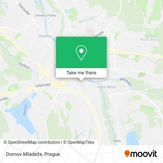 Domov Mládeže map
