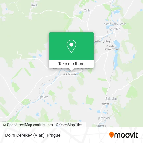 Карта Dolní Cerekev (Vlak)