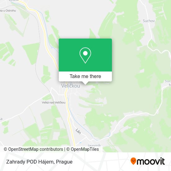 Zahrady POD Hájem map