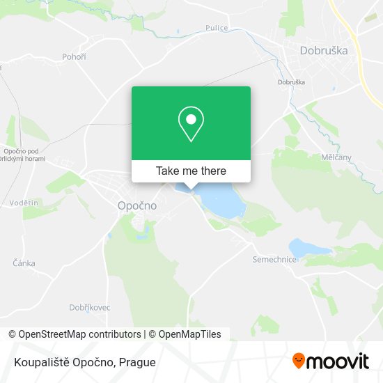 Koupaliště Opočno map