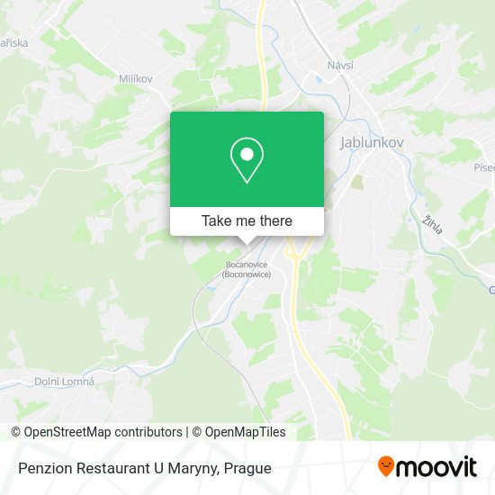 Penzion Restaurant U Maryny map