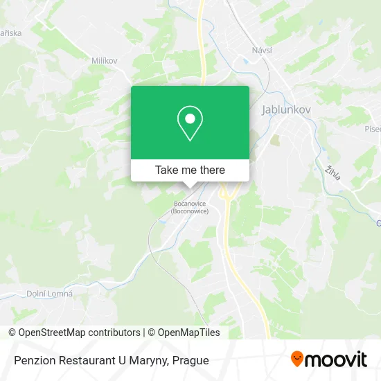 Penzion Restaurant U Maryny map