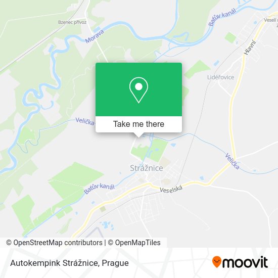 Autokempink Strážnice map